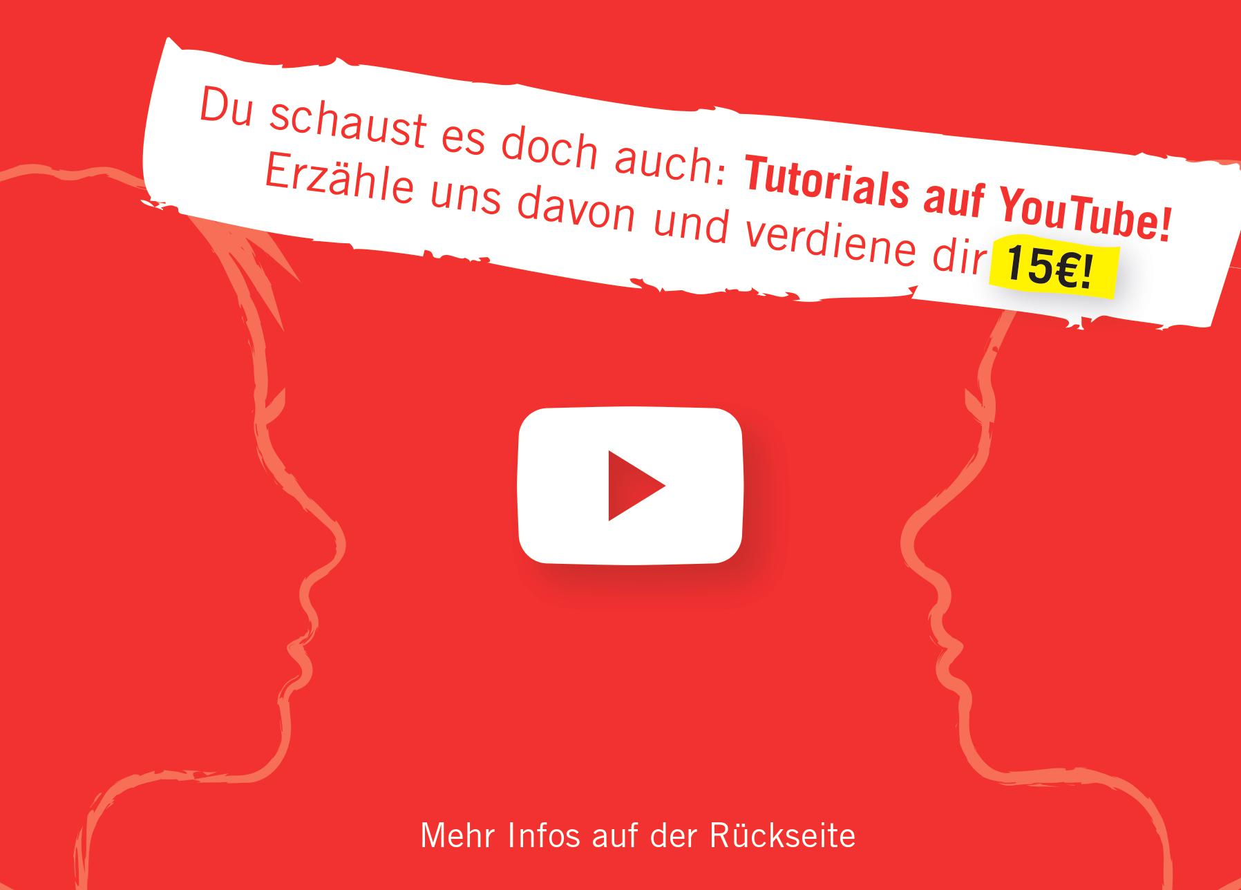 Du schaust YouTube Tutorials? Gib uns ein Interview und verdiene dir 15€!