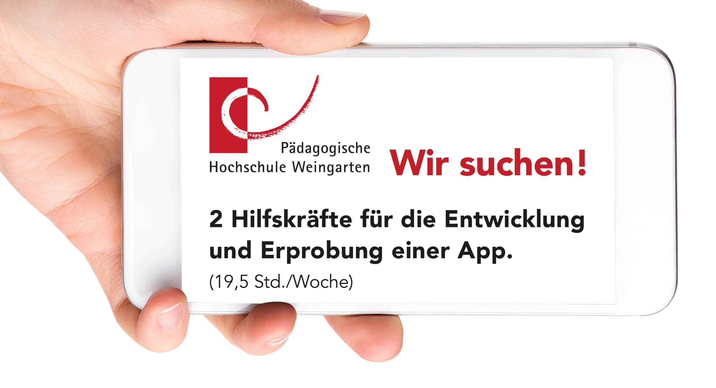 Zwei Hilfskräfte für die Entwicklung und Erprobung einer App gesucht (Teilprojekt Weingarten)