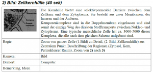 Abbildung 1: Auszug aus einem Storyboard