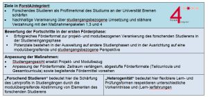 Maßnahmenpaket 2: „Forschendes Studieren als Studiengangsprofil“