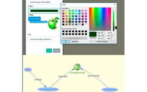 Abbildung 4: Das Concept Map Tool Ideenkiste im Modul "Vom Themenfeld zur Forschungsfrage"