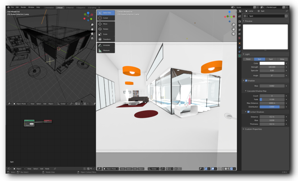 Screenshot von Blender